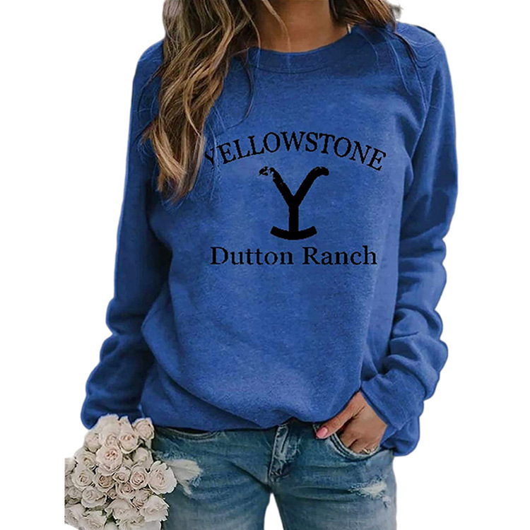 Printed Loose Pullover Long-Sleeve Women's Sweatshirt