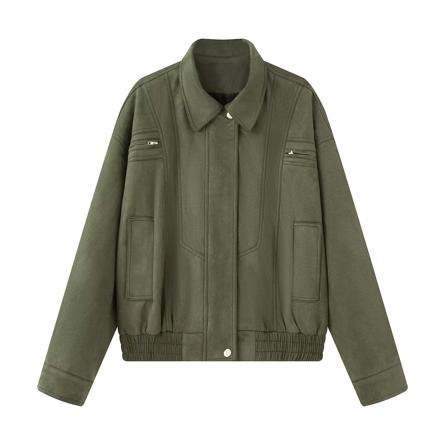 Women's Retro Moto Zip-Up Short Jacket
