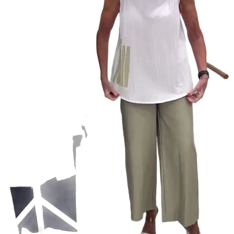 Women's Sleeveless Top and Wide-Leg Pants Set Casual Commute