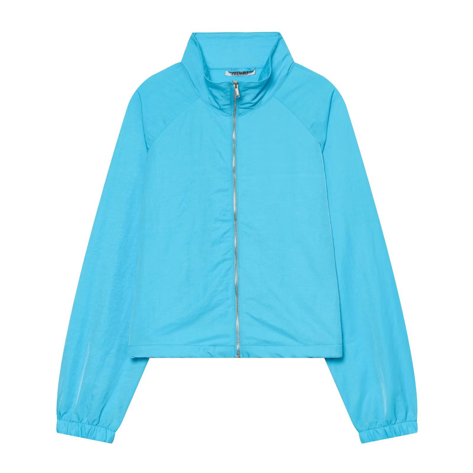 Women's Stand Collar Solid Color Casual Jacket