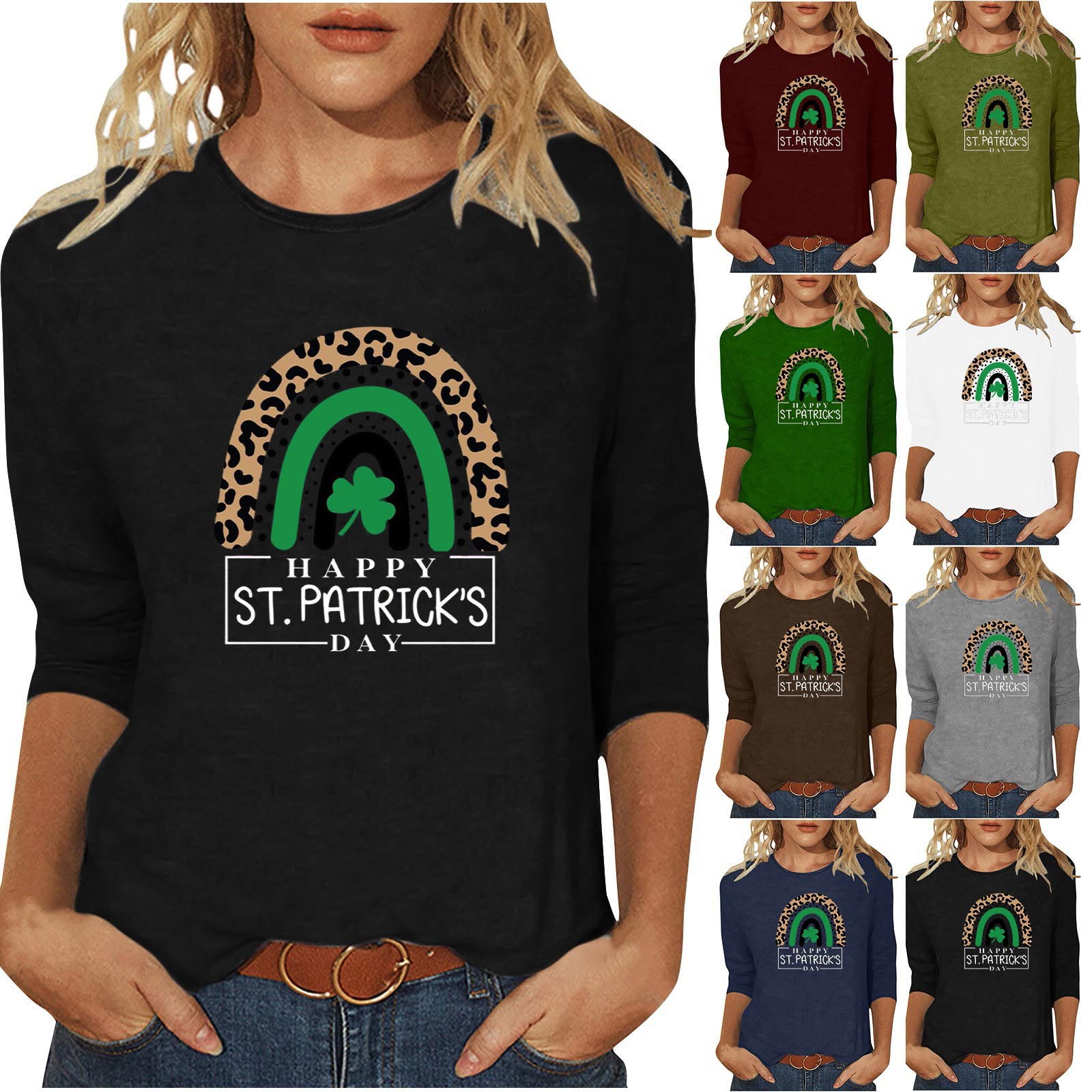 Women's Christmas 3D Print T-Shirt Round Neck Loose Fit