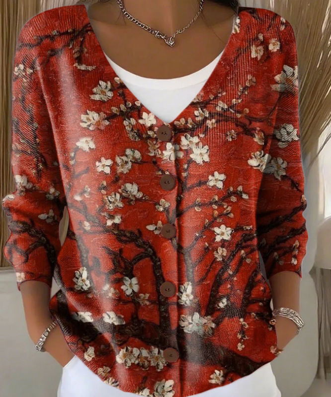 Casual Long-Sleeve Open-Front Cardigan Sweater