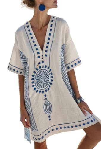 Women's Striped Floral Print Midi Dress Deep V-Neck Sleeveless Slim Fit
