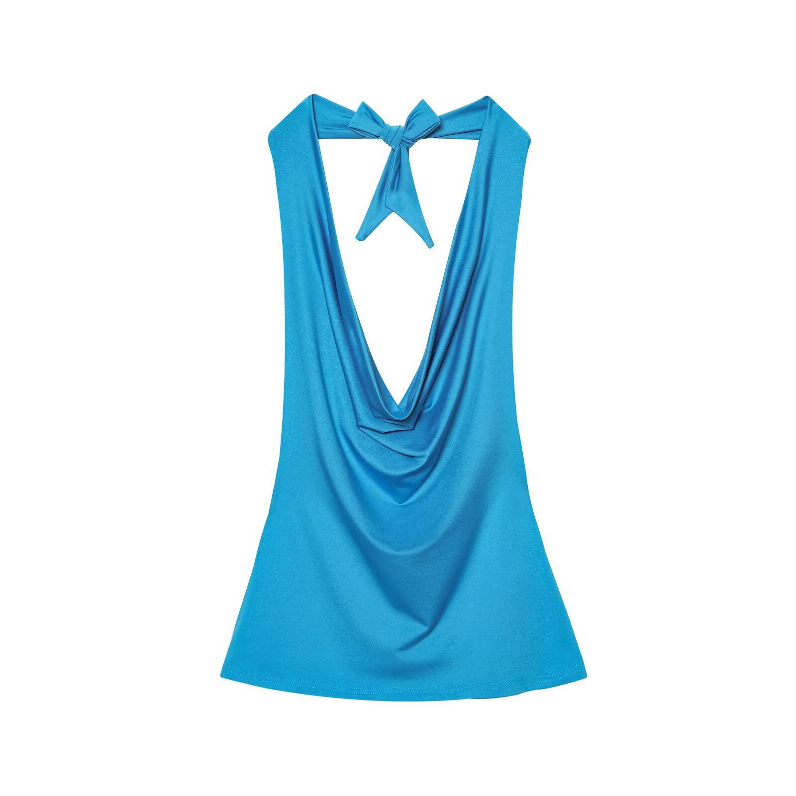 Women's Sleeveless Lace-Up Skirt Set Solid Color