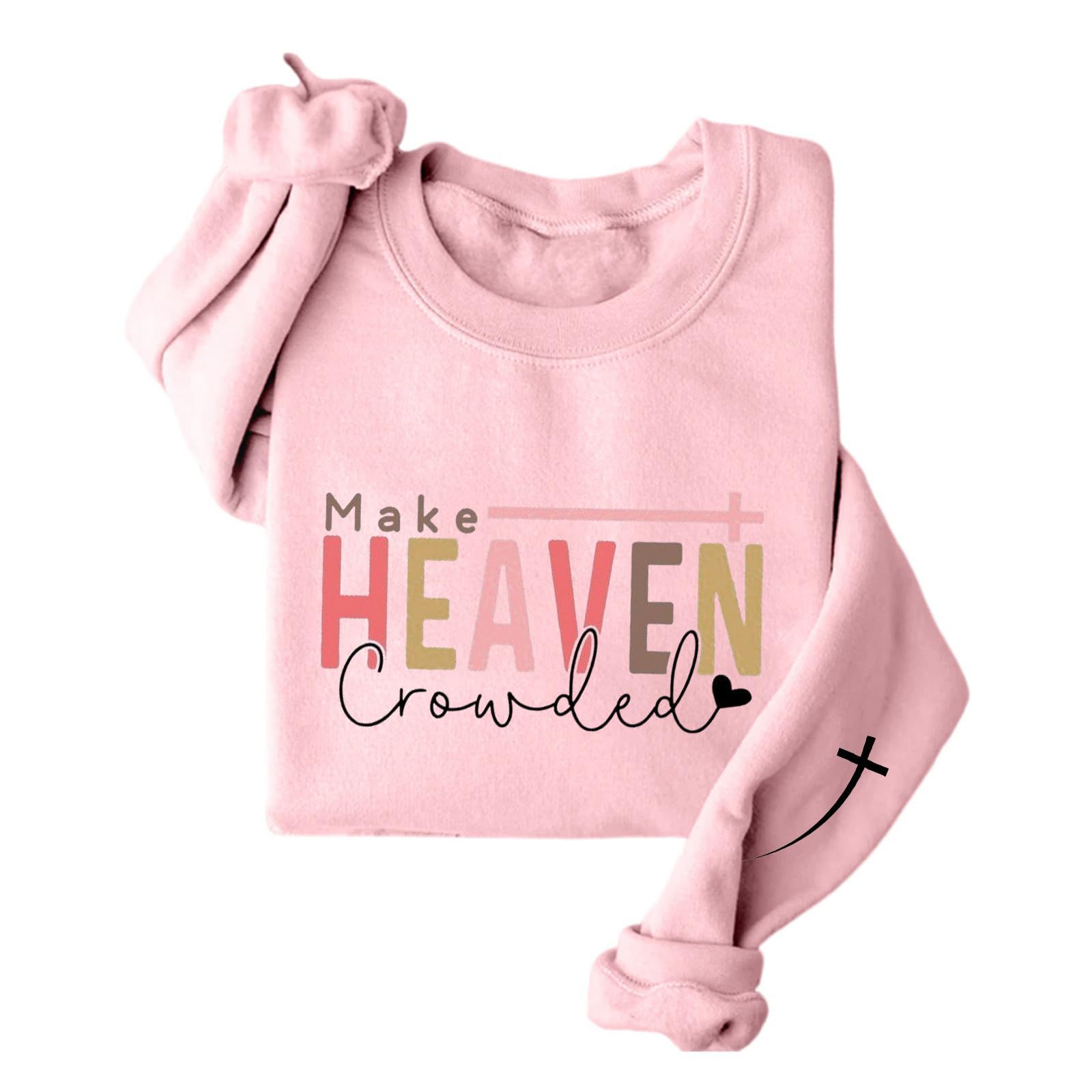 Women's Heaven Letter Print Crewneck Sweatshirt