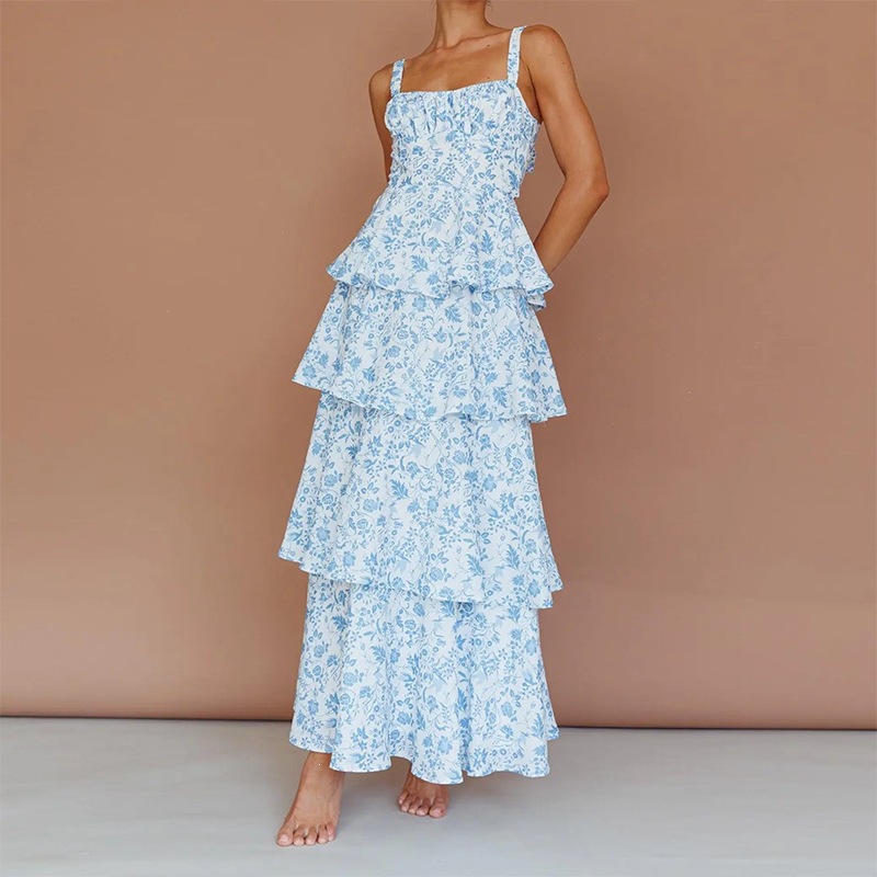 Floral Cami Tiered Maxi Dress