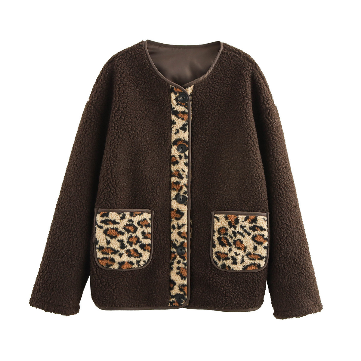 Women's Streetwear Faux Fur Panel Jacket