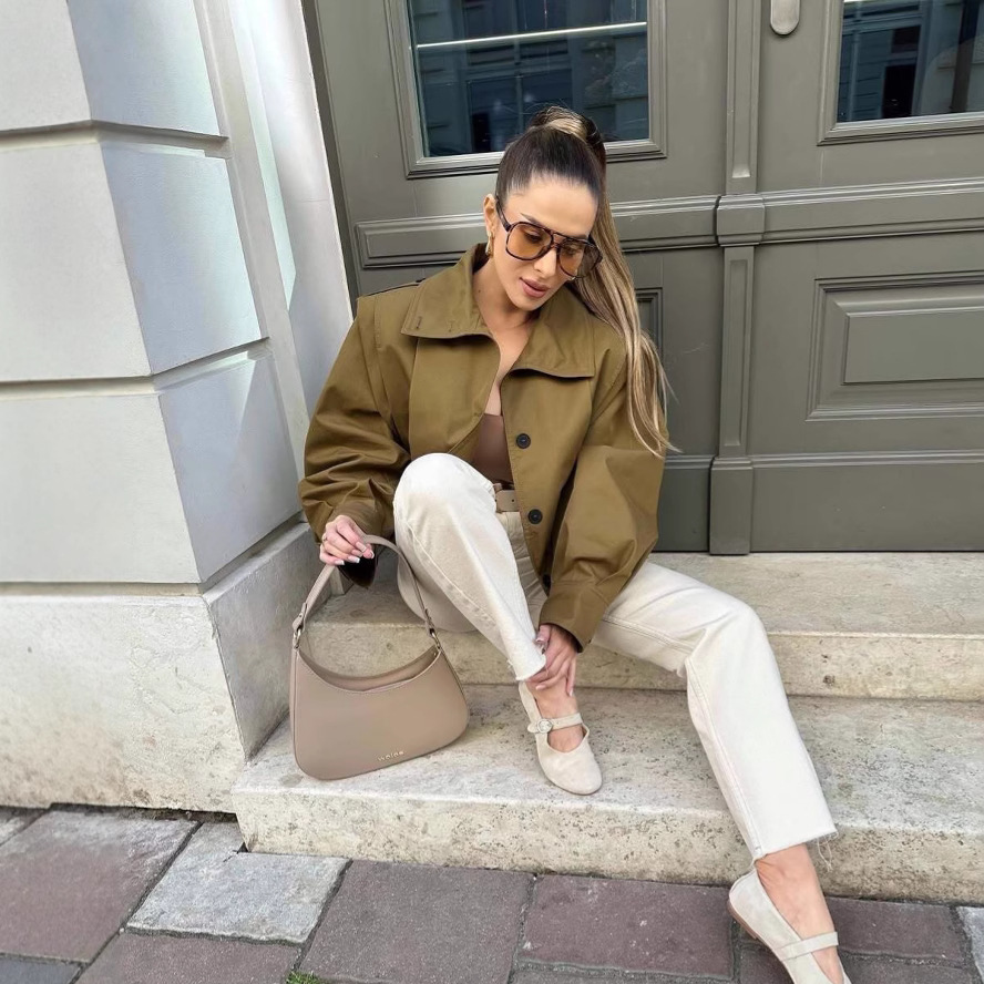 Women's Loose Casual Pleated Coat