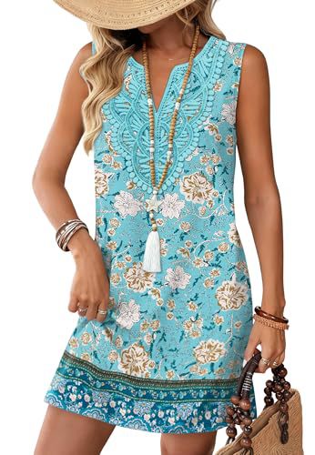 Women's Vintage Floral Sleeveless Midi Dress