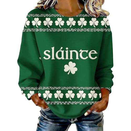 Women's Clover Print Casual Hoodie