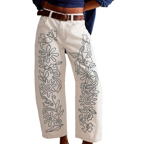 Women's Camo Floral Print Casual Straight-Leg Pants