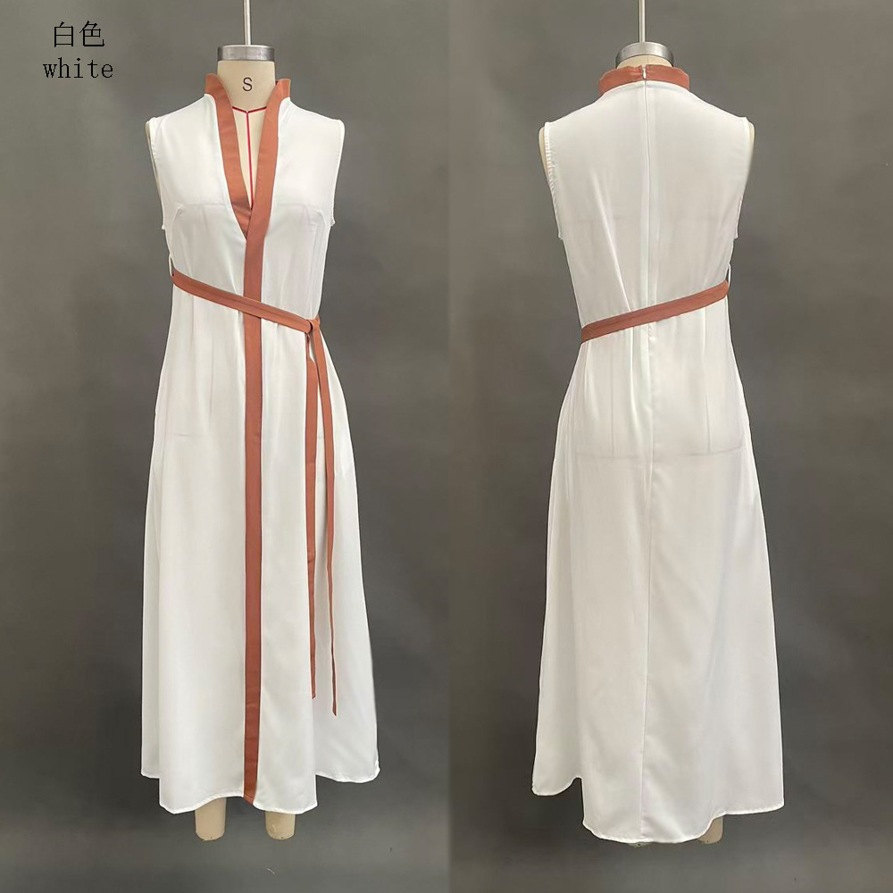 Color-Block Sleeveless Casual Dress