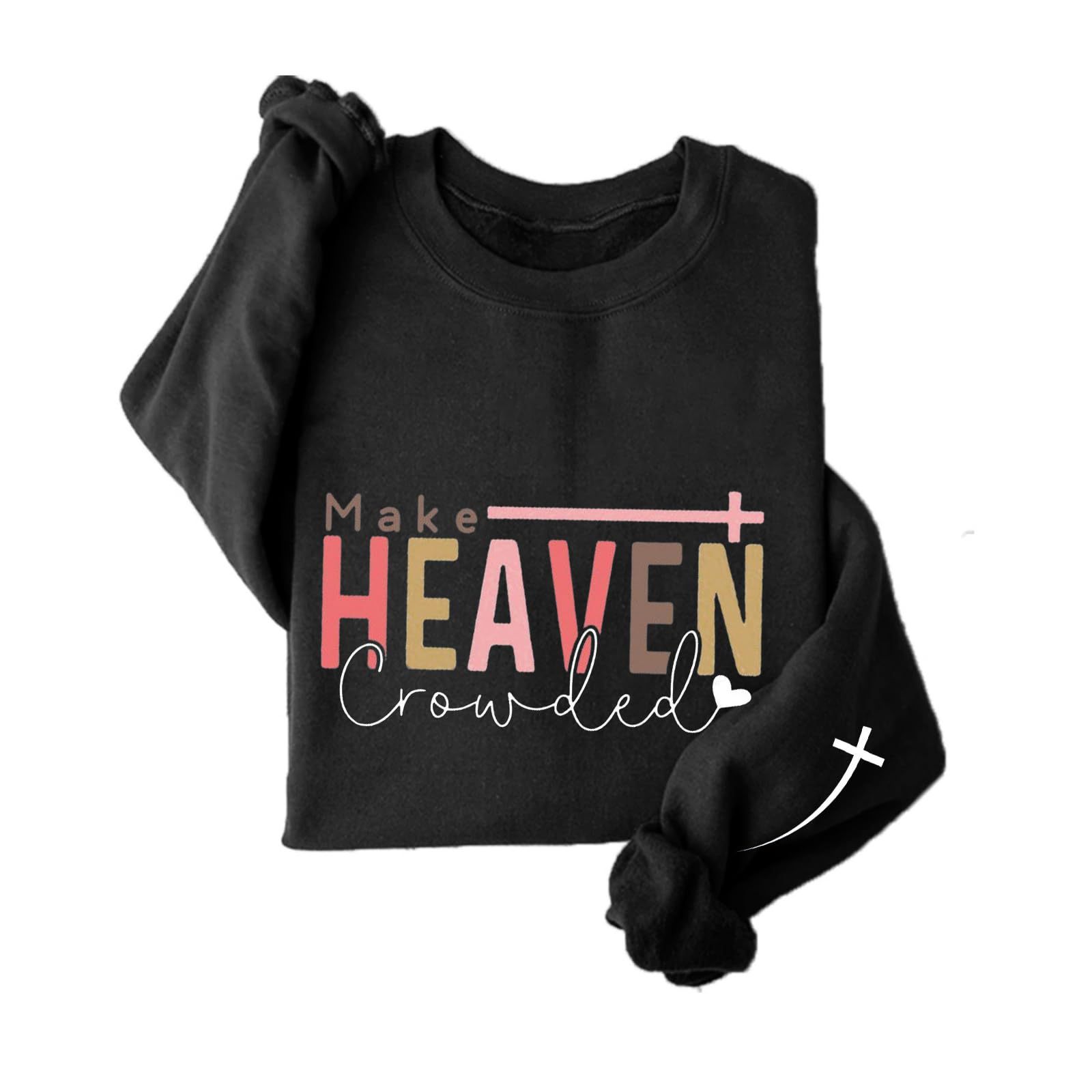 Women's Heaven Letter Print Crewneck Sweatshirt