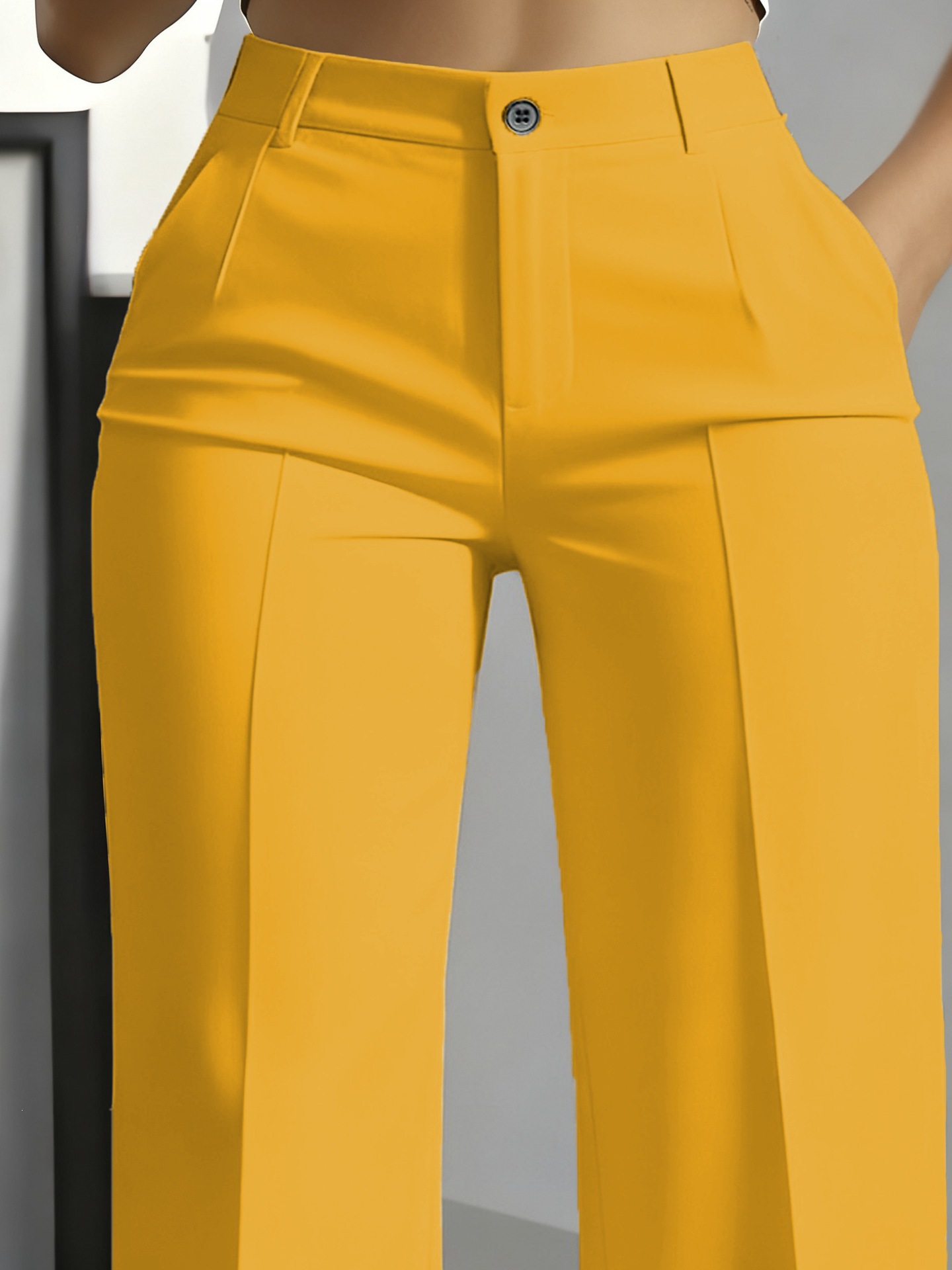 High-Waist Straight-Leg Wide-Leg Suit Pants for Women