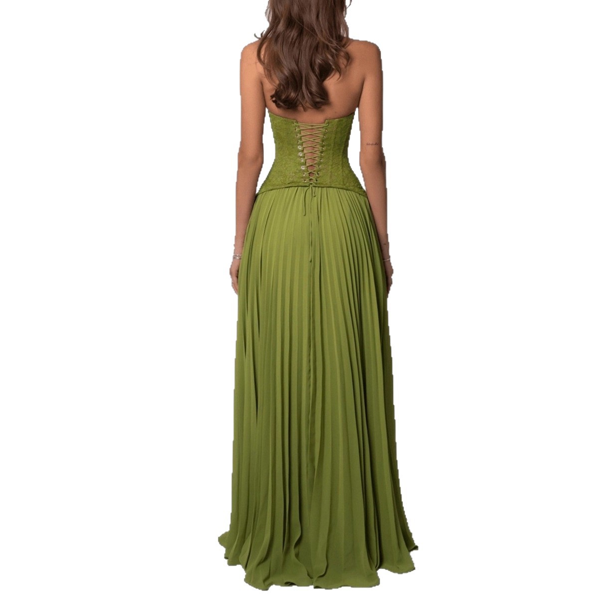 Women's Sexy Halter Backless Low-Cut Ruched Bodycon Cami Dress