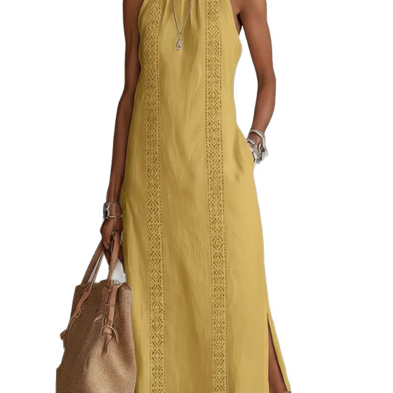 Women's Solid Color Loose Long Shirt Dress Casual