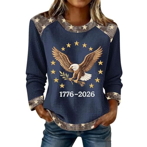 Women's USA Flag Star Print Sweatshirt