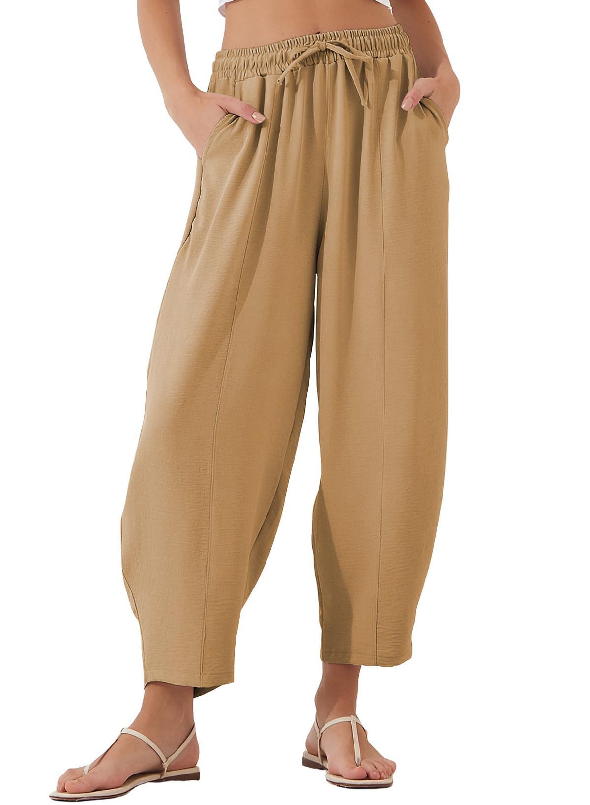 Pleated Mid-Rise Straight-Leg Cropped Pants