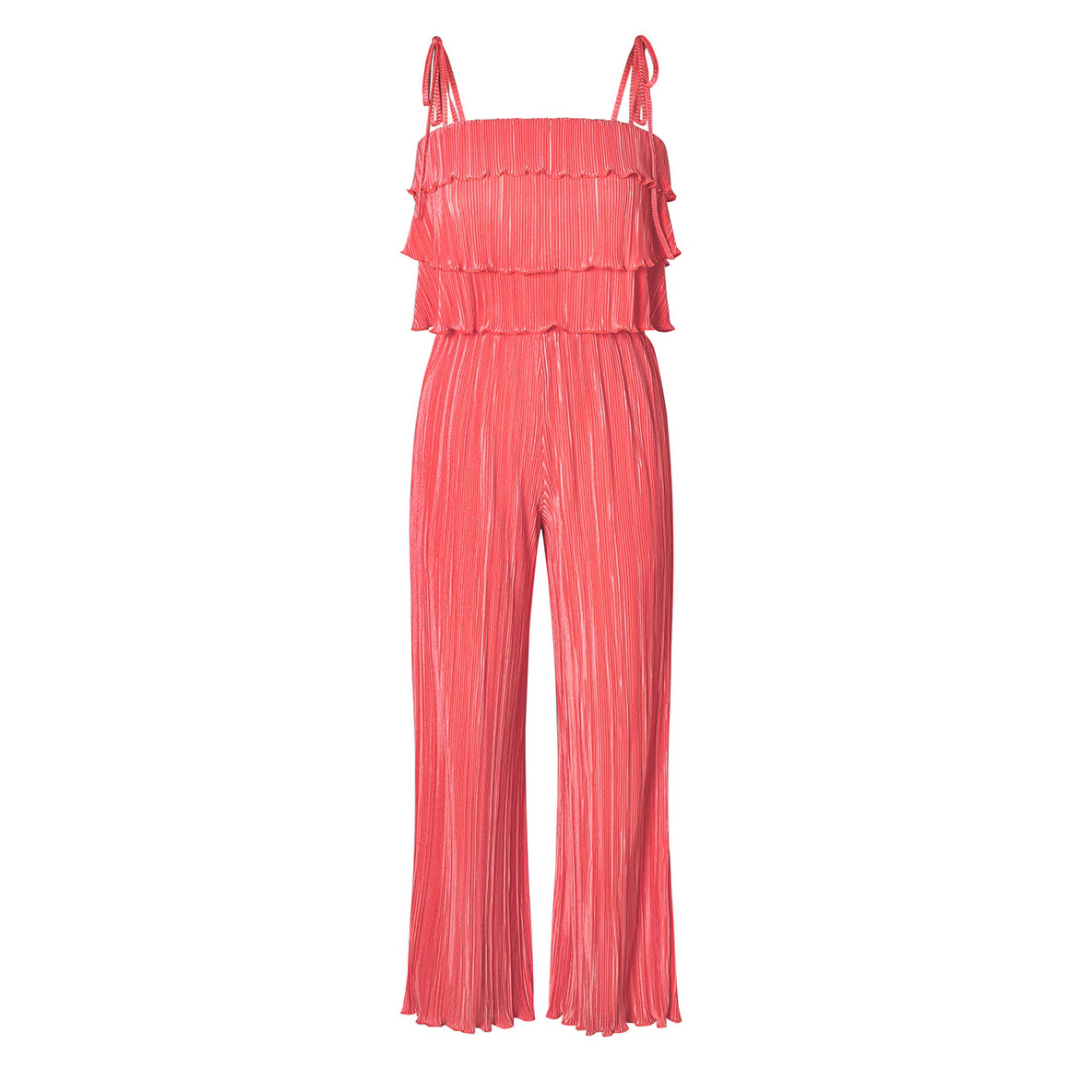 Women's Ruffled Tiered Cami Top and Pants Two-Piece Set