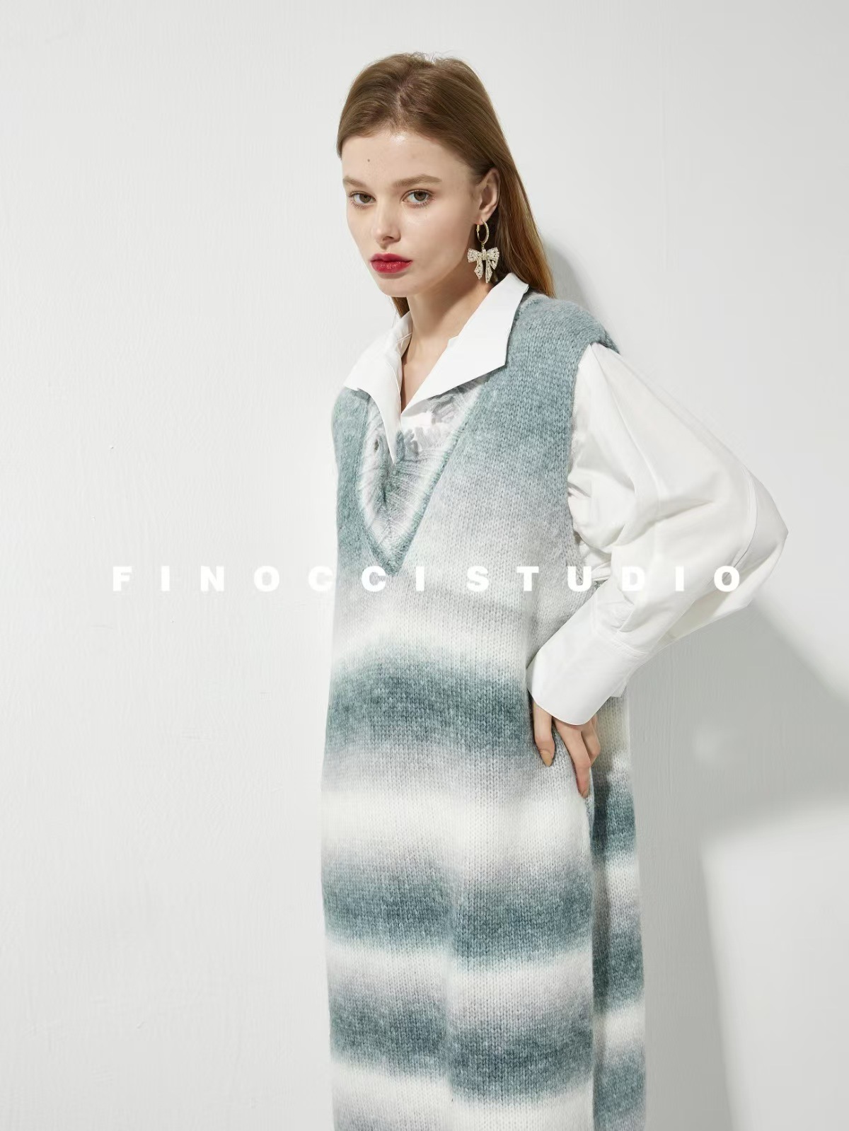 Trendy Color-Block Lazy Style Women's Sweater