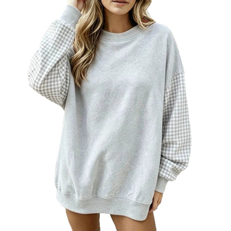 Women's Colorblock Crewneck Pullover Sweatshirt