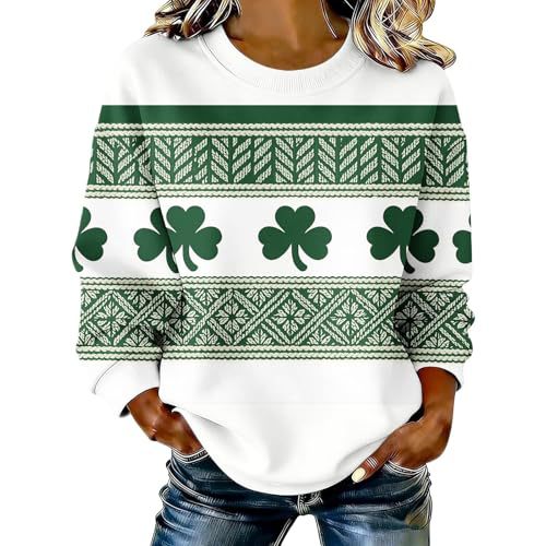 Women's Clover Print Casual Hoodie