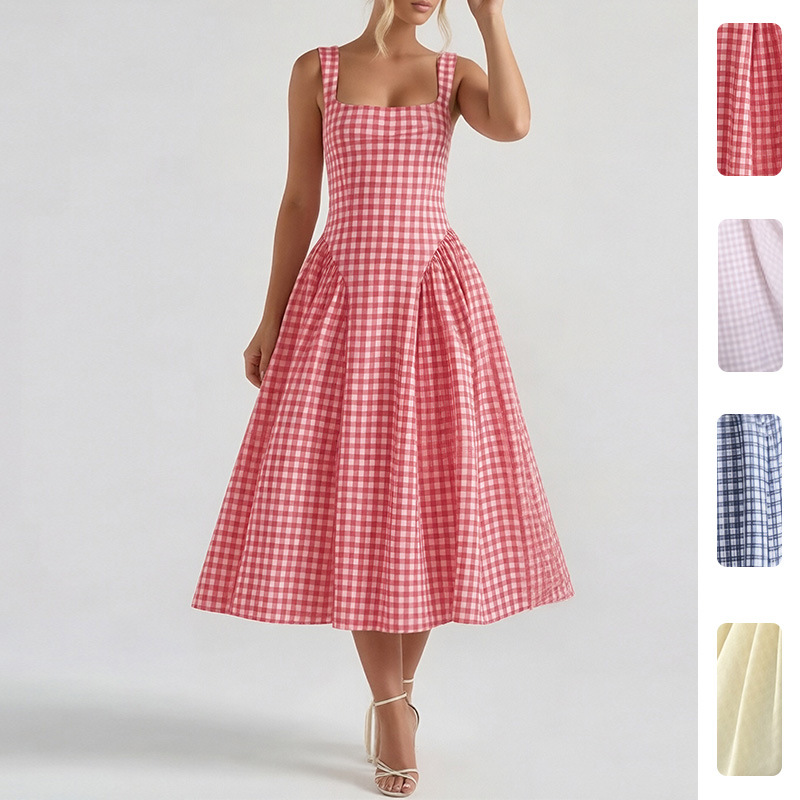 Polka Dot Strapless Vintage Long Dress