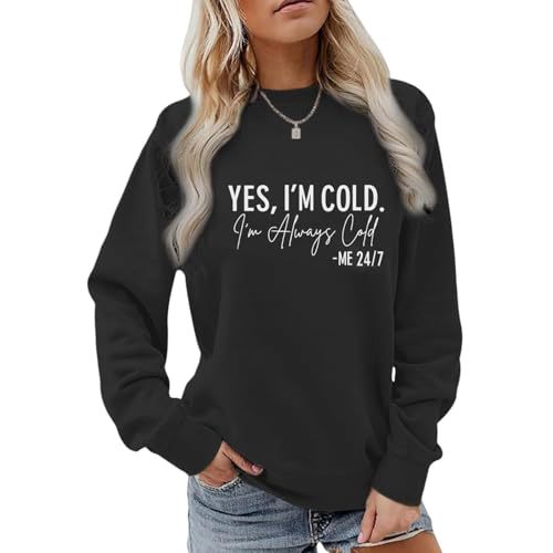 Women's Cold Letter Print Crewneck Sweatshirt