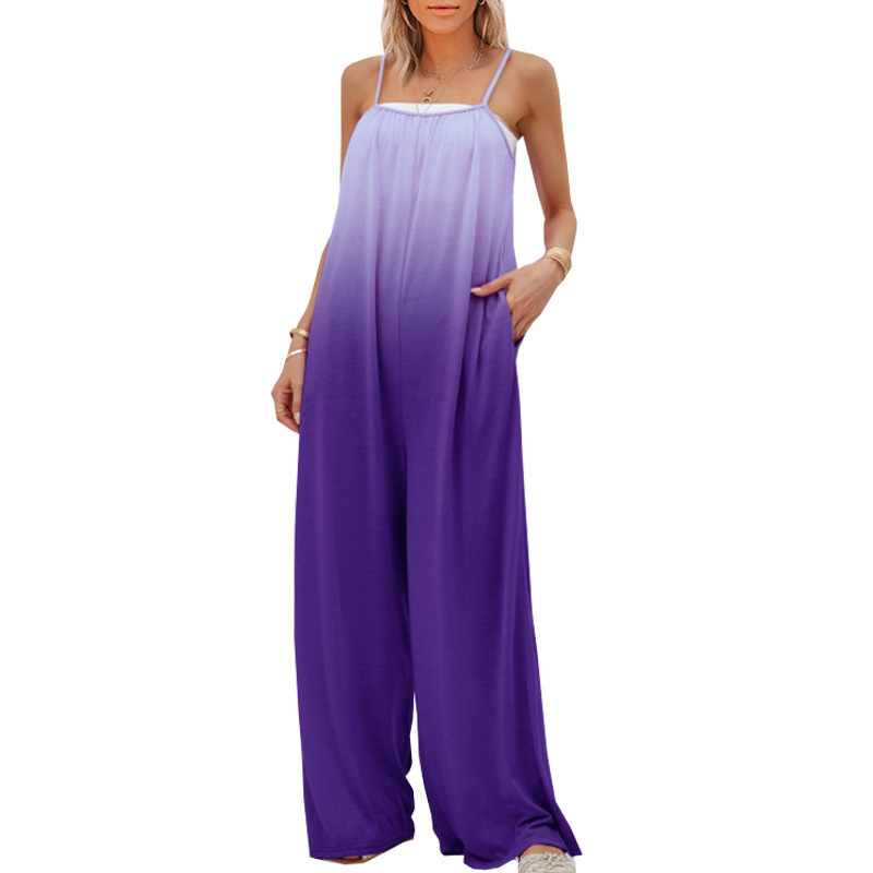 Women's Plus Size Sleeveless High Waist Wide Leg Jumpsuit