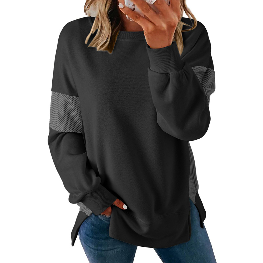 Women's Colorblock Crewneck Loose Casual Sweatshirt
