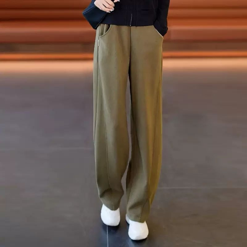 High-Waist Wide-Leg Banana Pants for Women Casual Loose Fit