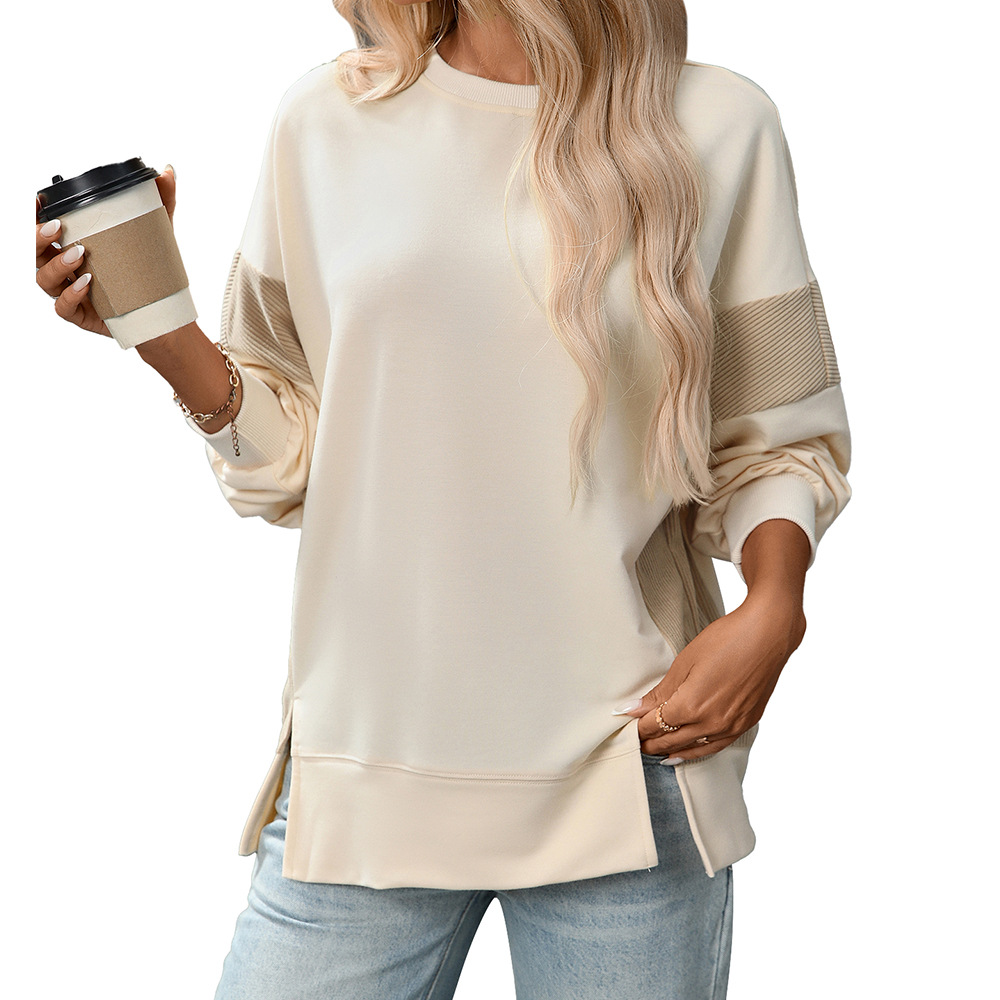 Women's Colorblock Crewneck Loose Casual Sweatshirt