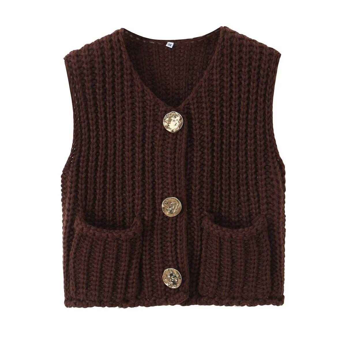 Women's Solid Color Sleeveless Knit Vest