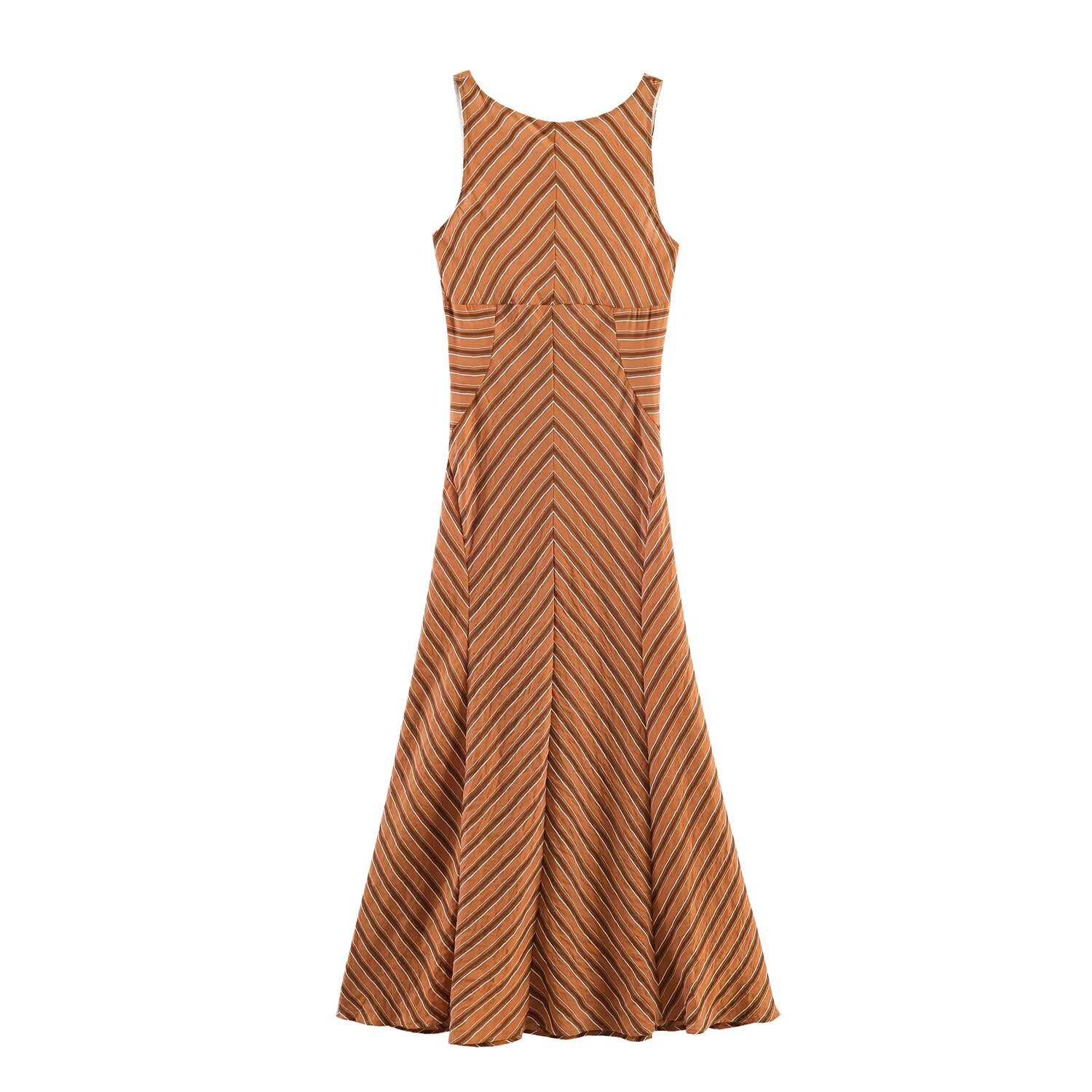 Women's Backless Tie V-Neck Midi Dress
