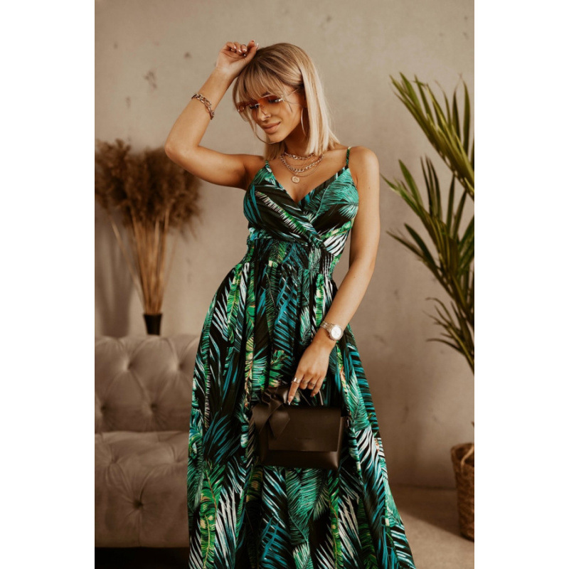 Women's Sleeveless Slip Dress High Neck Long Sleeve High Waist Long Skirt