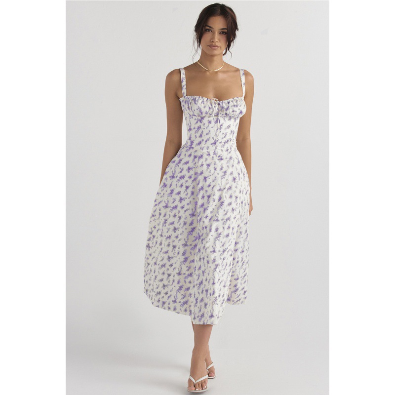 Women's Sleeveless A-Line Midi Dress Solid Color Commuter Style