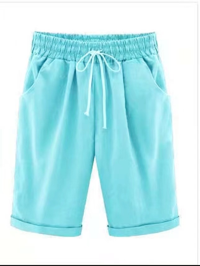 Plus Size Women's Summer Capri Pants Lightweight Loose Harem Pants