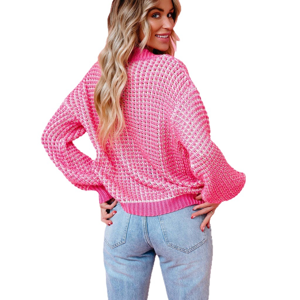 Women's Plus Size Button-Front Cropped Cardigan Sweater