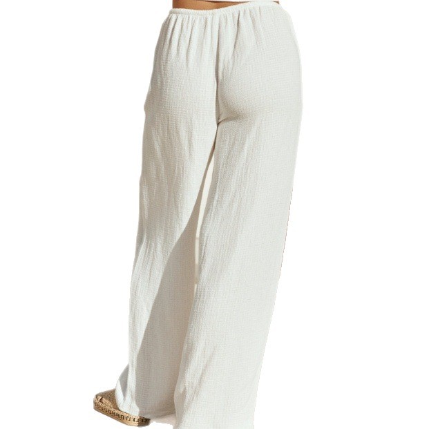 Women's Sleeveless Tie-Back Vest and High-Waist Wide-Leg Pants Set