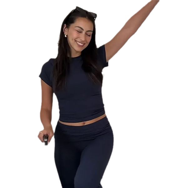 Women's Retro Hong Kong Style Two-Piece Cotton Casual Set