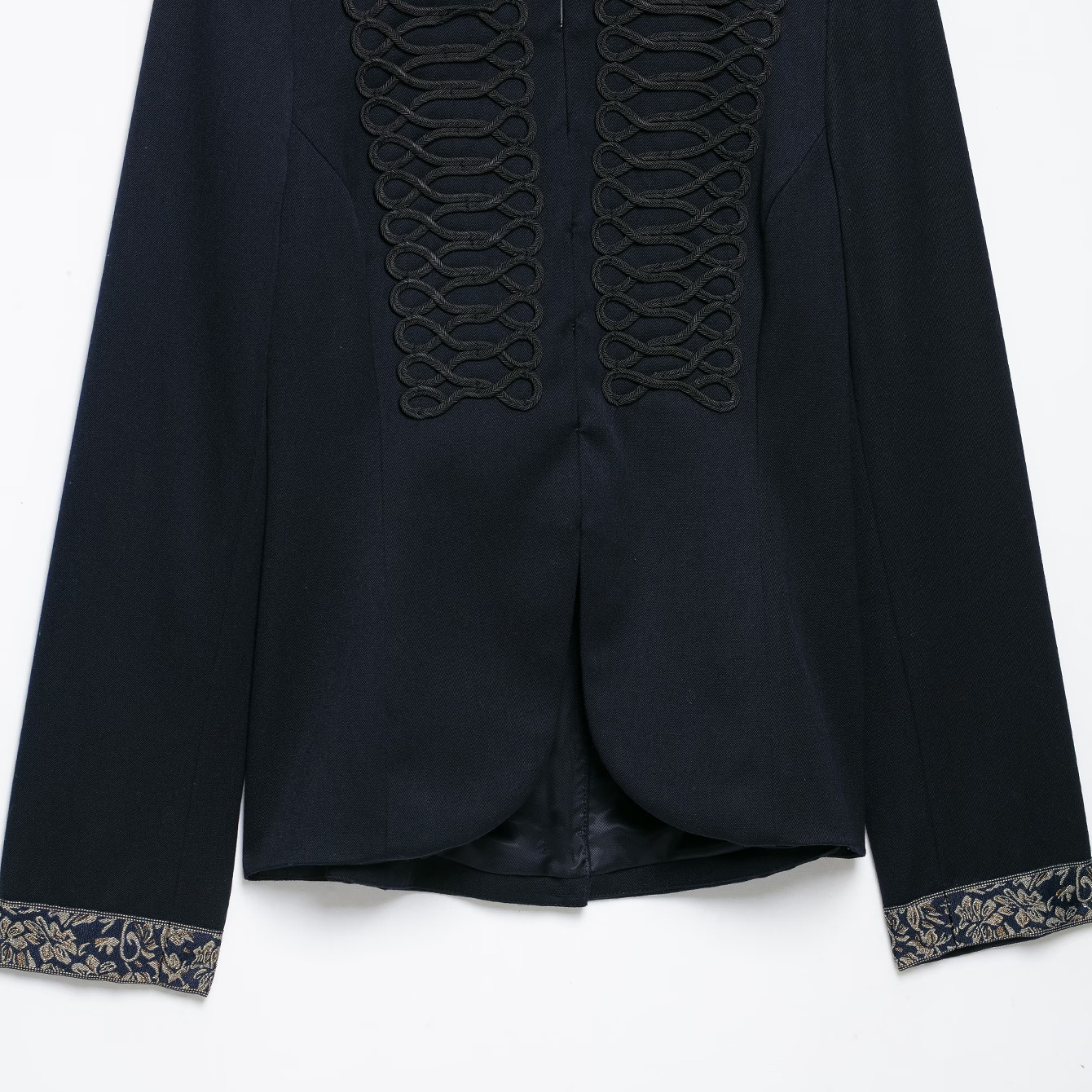 Women's Color-Block Knotted Button Short Blazer