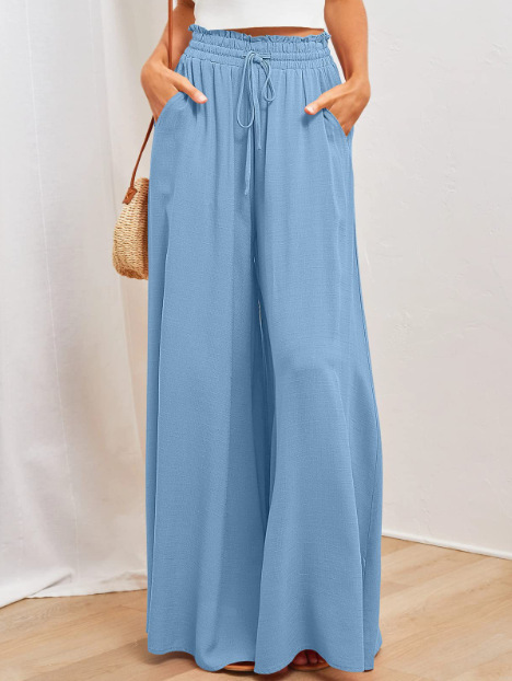 Women's Wide-Leg Casual Pants High Waist Loose Fit