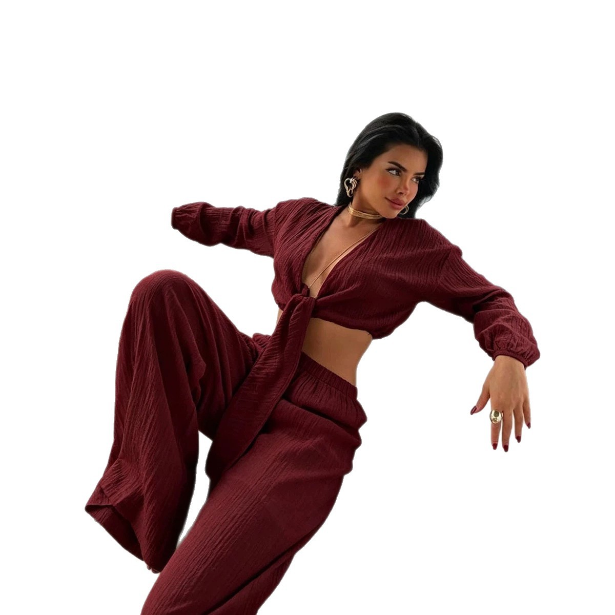 Oversized Shirt & High-Waist Pants Set Casual Minimalist