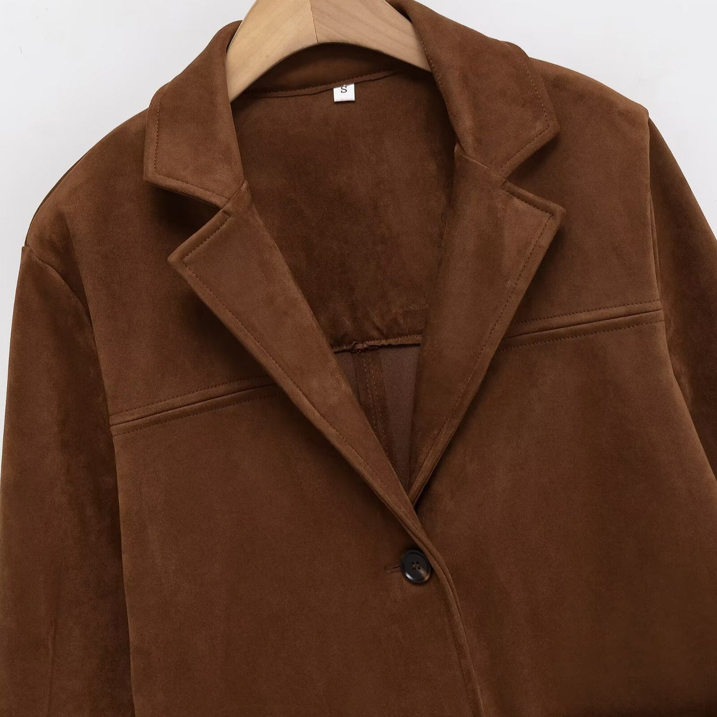 Women's Double-Faced Faux Leather Blazer