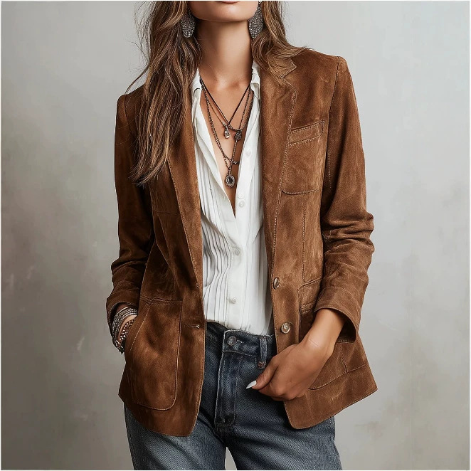 Retro Contrast Stitch Ring Jacket