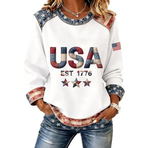 Women's American Eagle Print Crewneck Sweatshirt