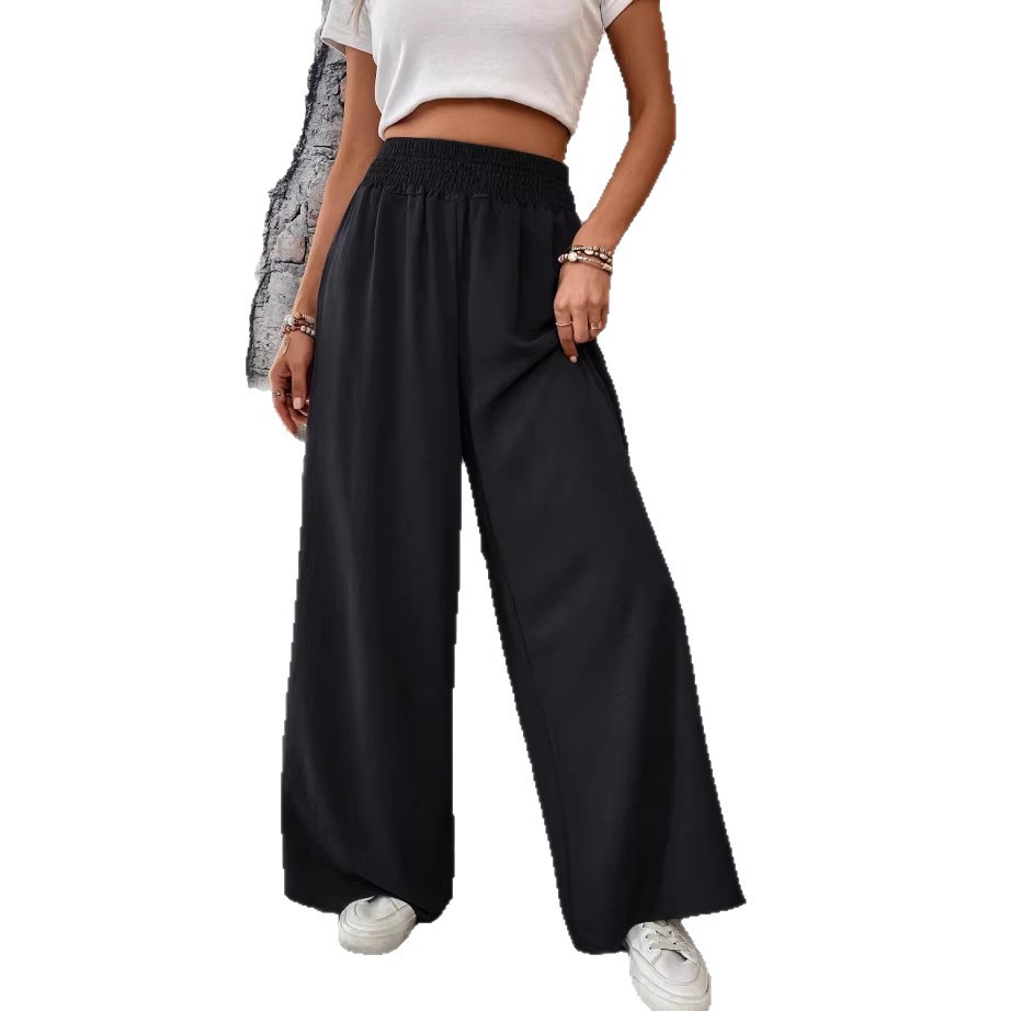 Women's High-Waist Wide-Leg Pants with Pockets