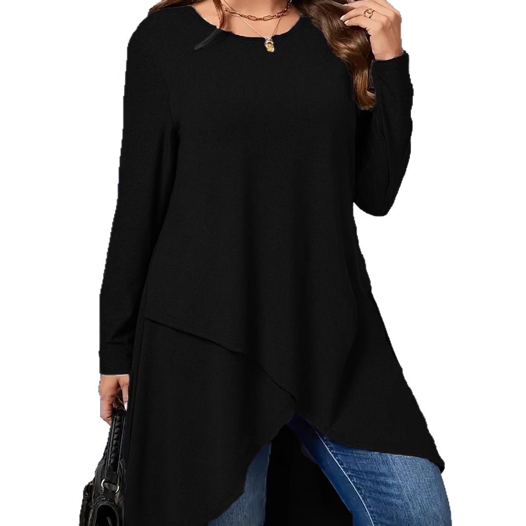 Women's Plus Size Loose Long Sleeve Casual Top