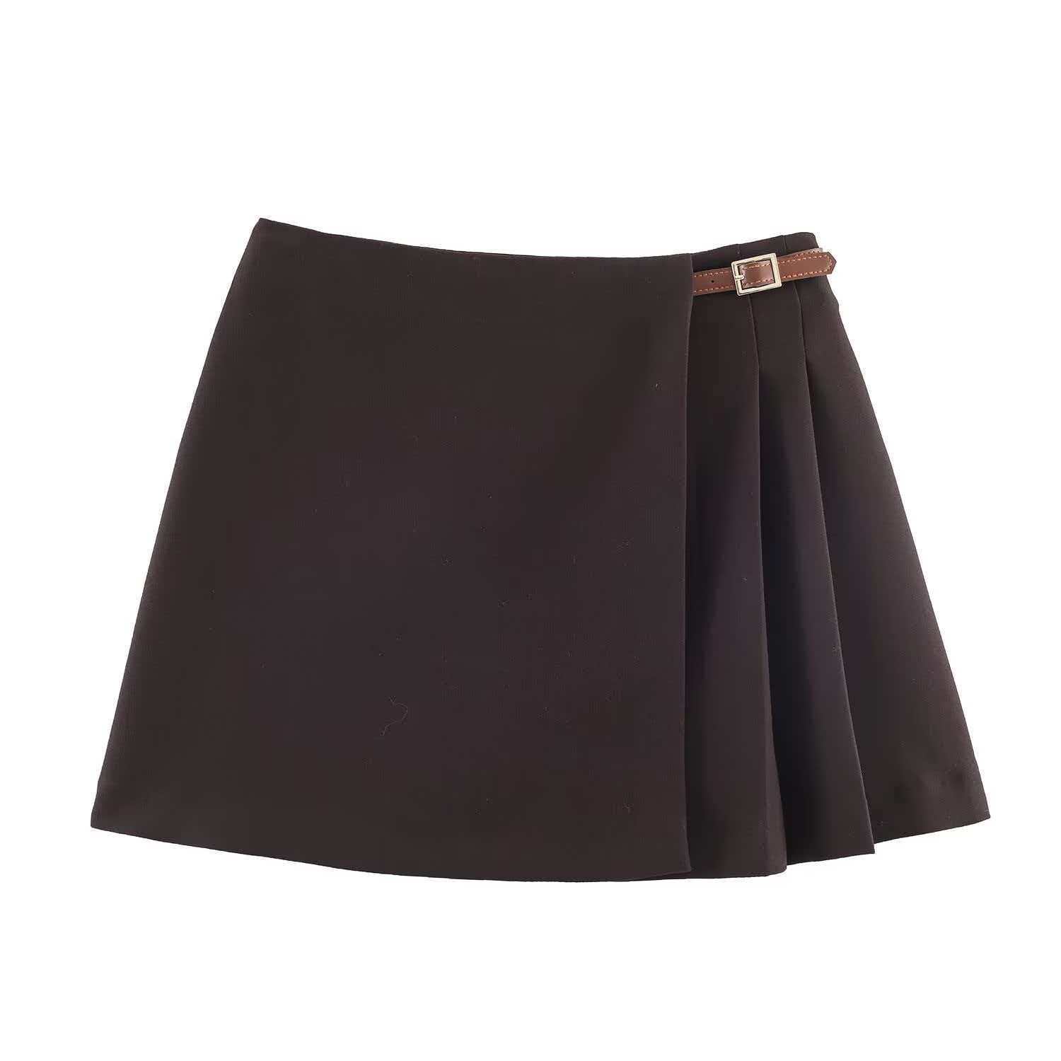 Women's V-Neck Vest and Pleated Skirt Set