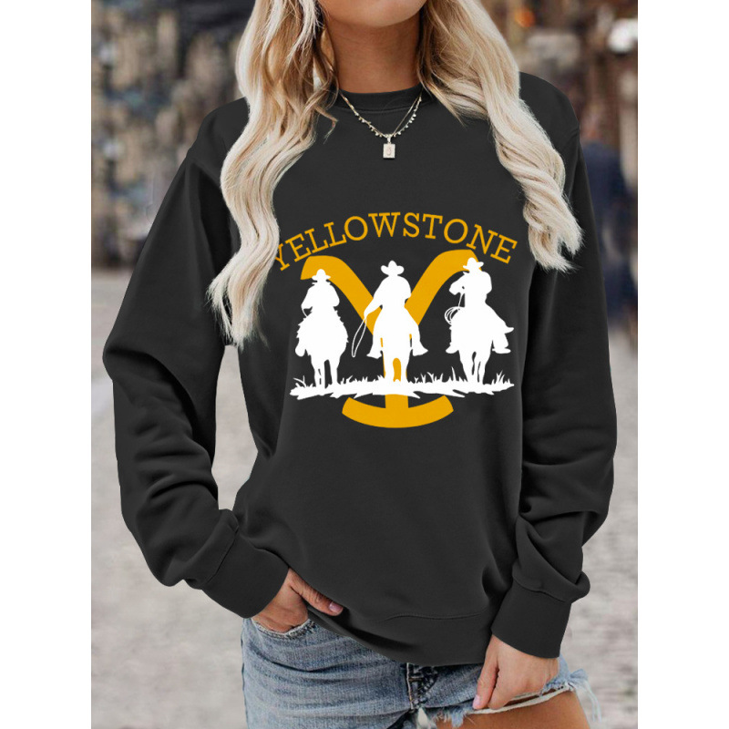 3D Print Crewneck Pullover Hoodie Women's Casual Sweatshirt